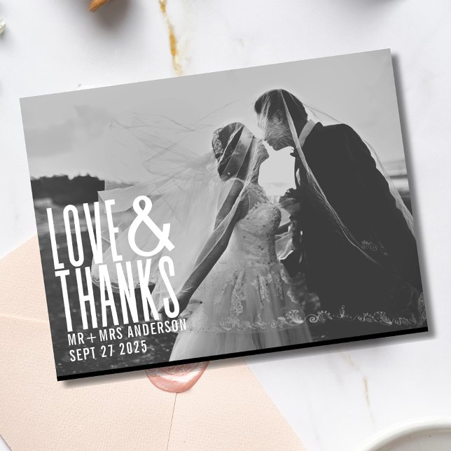 Postal Amor moderno y gracias Boda (Subido por el creador)