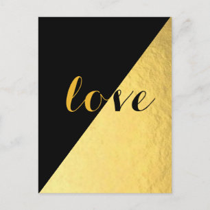 Postal Amor Negro y Oro