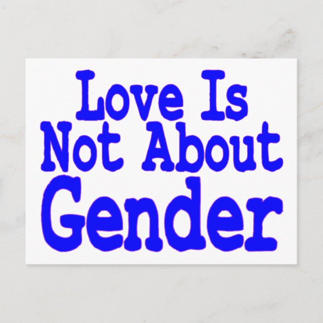 Postal Amor no sobre género (Anverso)