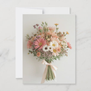 Postal Amor o Amistad - Bouquet Pastel de Flor Silvestre