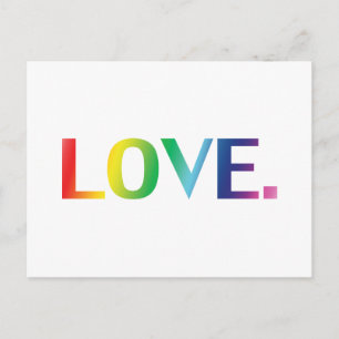 Postal Amor, orgullo lgbt lgbtq colores del arcoiris gay