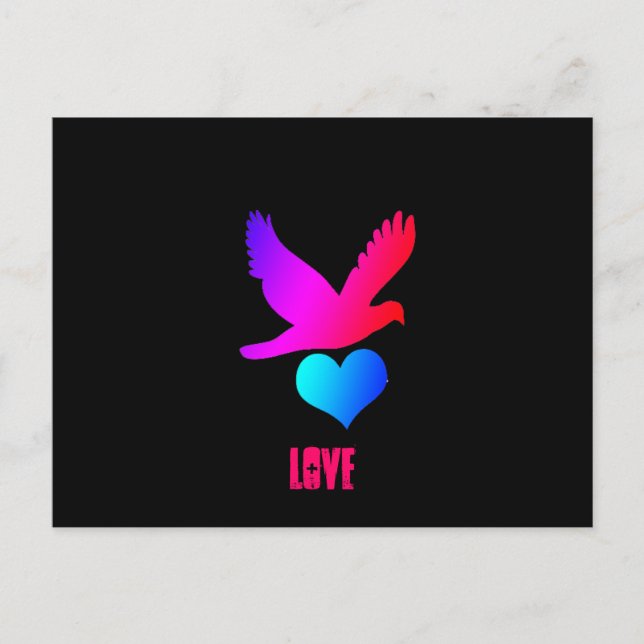 Postal Amor pájaro 2 (Anverso)