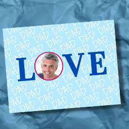Postal AMOR PAPÁ Foto personalizada moderna
