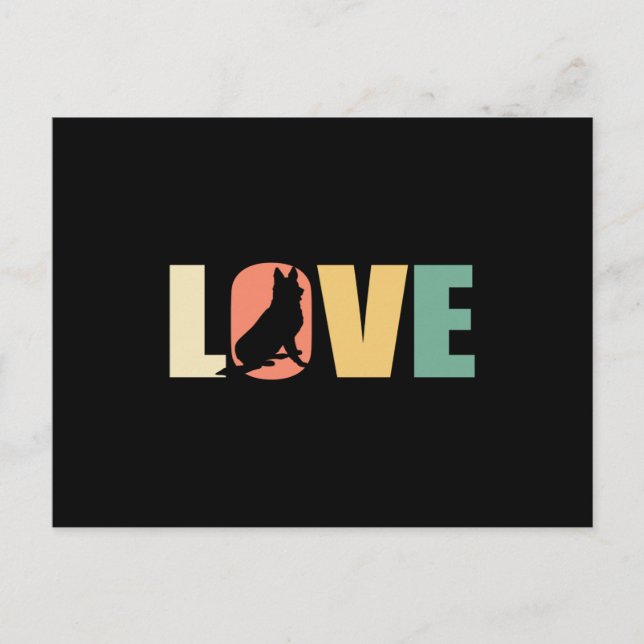 Postal Amor pastor alemán (Anverso)