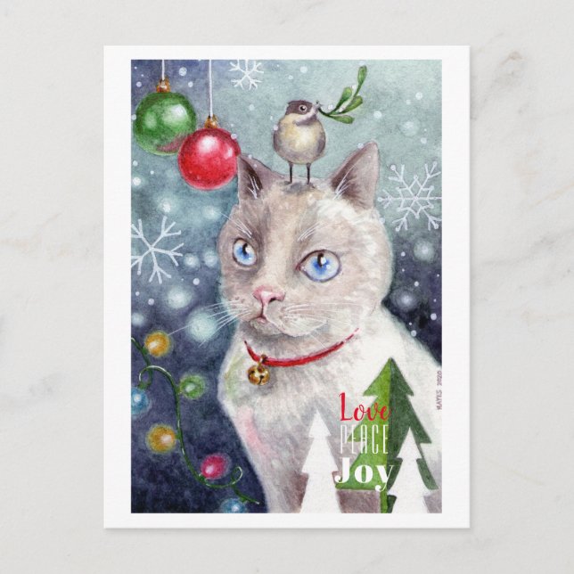 Postal Amor, paz y alegría (Anverso)