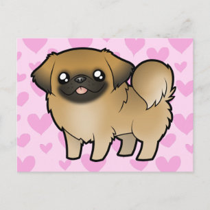Postal Amor pekingés (corte de cachorro)