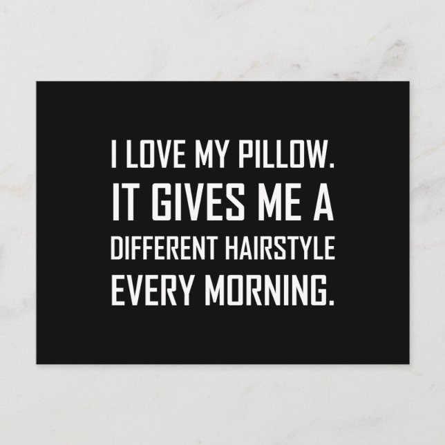 Postal Amor Pillow Diferente Estilo de pelo Fundido (Anverso)