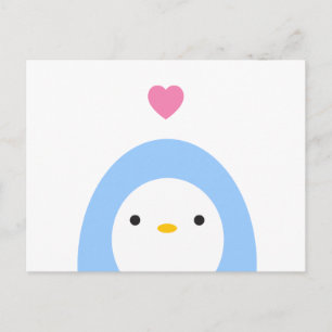 Postal Amor pingüino