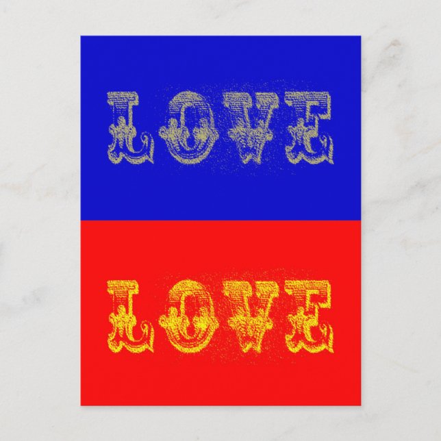 Postal Amor por el arte pop (Anverso)