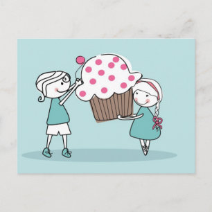 Postal Amor por el pastel