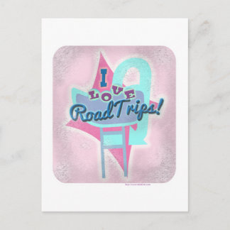 Postal Amor por el viaje retro