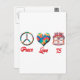Postal Amor por la paz y 75 (Anverso / Reverso)