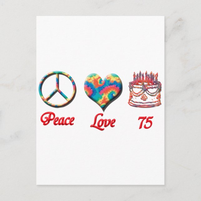 Postal Amor por la paz y 75 (Anverso)