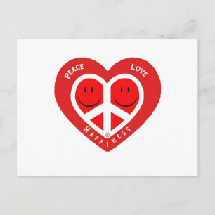 Postal Amor por la paz y felicidad II