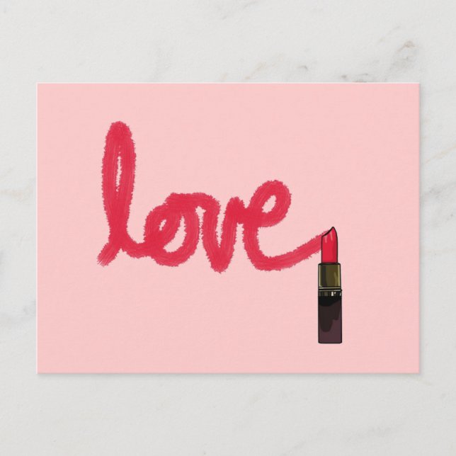 Postal Amor por los labios pintados (Anverso)