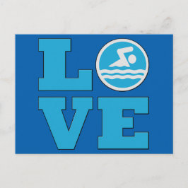 Postal Amor Por Nadar Para Nadadores O Entrenadores Compe