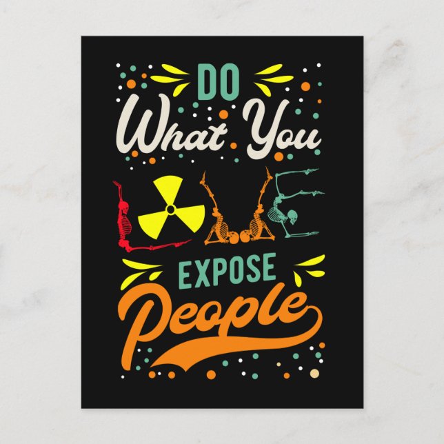 Postal Amor Radiología Humor Skeleton Radiólogo Xray (Anverso)