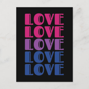 Postal Amor Repetir texto Orgullo bisexual LGBTQ