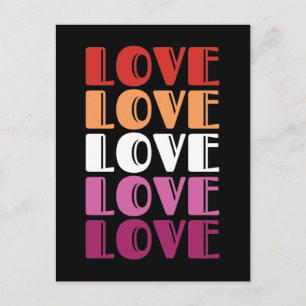 Postal Amor Repetir texto Orgullo Lésbico LGBTQ
