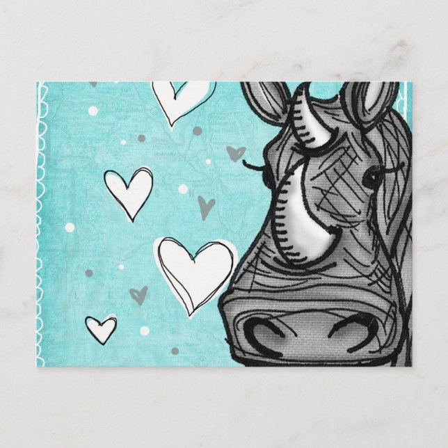 Postal amor rhino (Anverso)