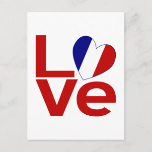 Postal Amor Rojo Francés
