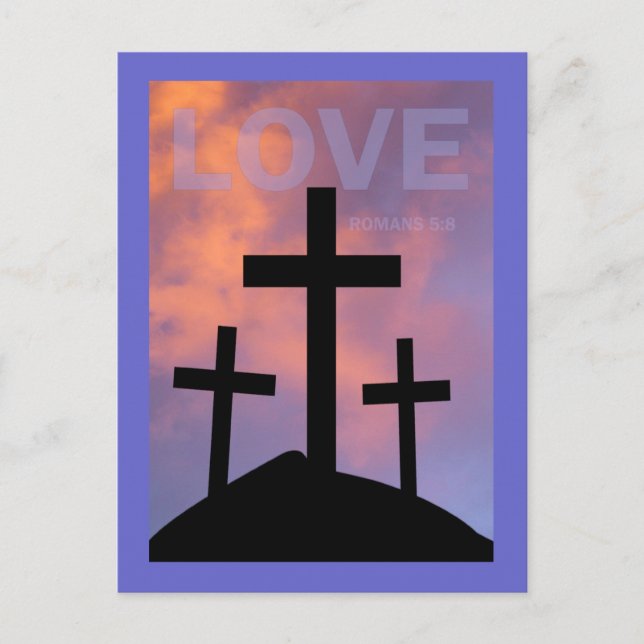 Postal AMOR - Romanos 5:8 (Anverso)