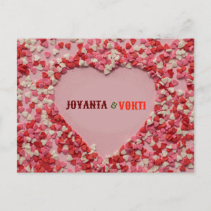 Postal Amor romántico Joyanta & Vokti color marrón rojo