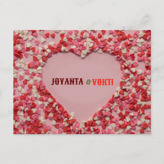 Postal Amor romántico Joyanta & Vokti color marrón rojo