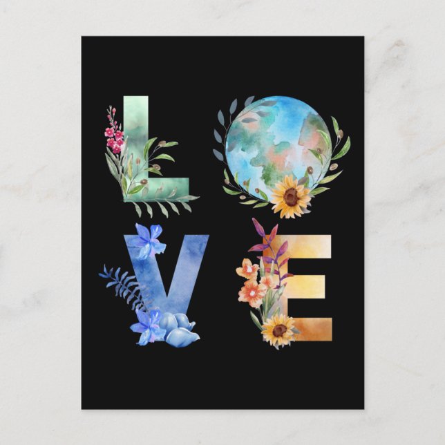 POSTAL AMOR SALVA NUESTRO PLANETA (Anverso)