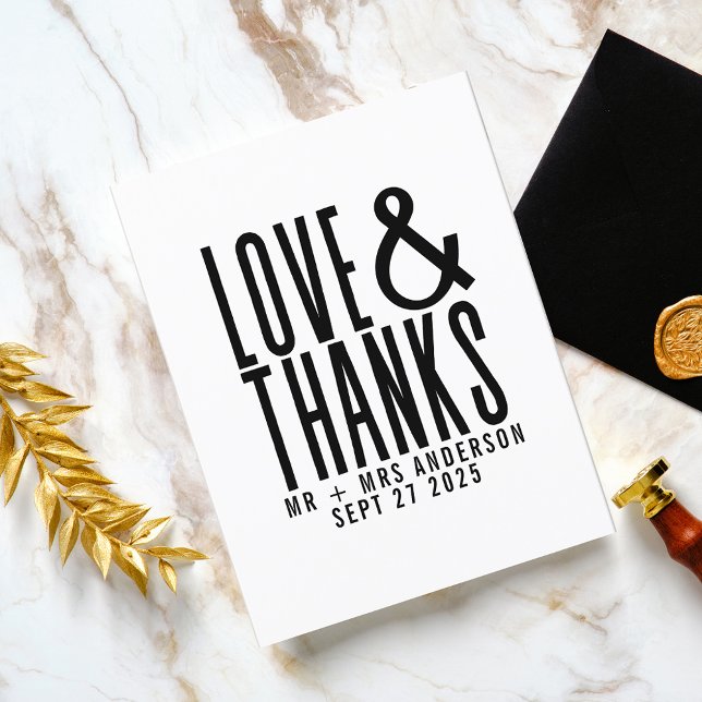 Postal Amor simple moderno y gracias Boda (Subido por el creador)