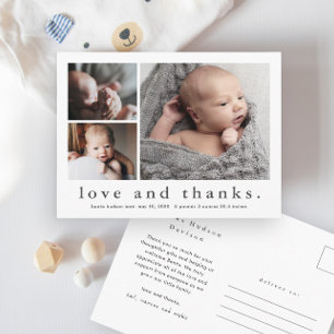 Postal Amor simple y gracias 3 Photo Baby Gracias