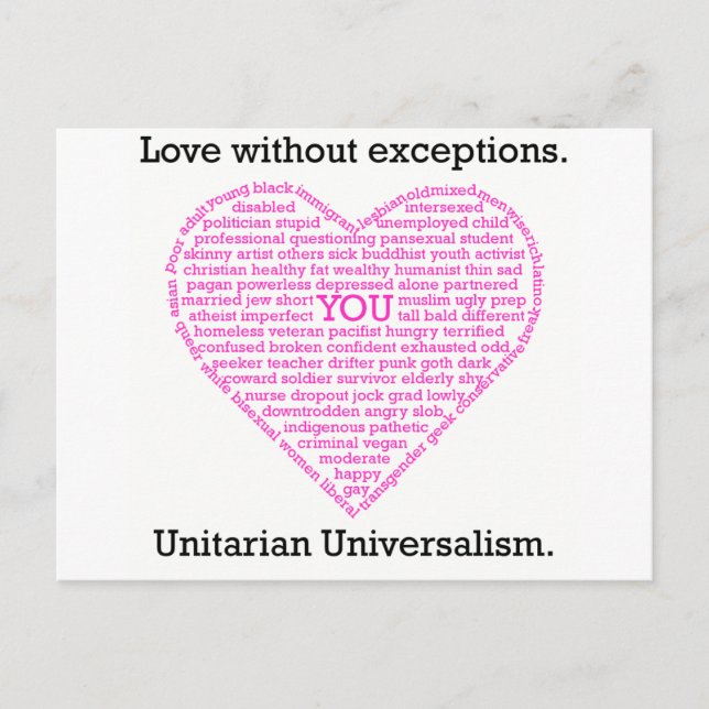 Postal Amor sin excepciones (Anverso)