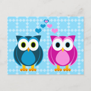 Postal Amor verdadero - Personalizado de búho