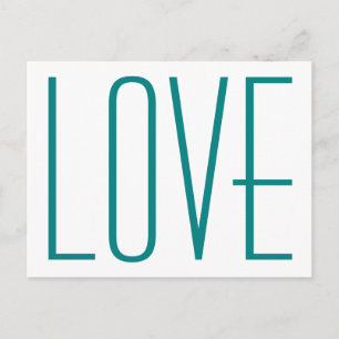 Postal Amor Verde Teal