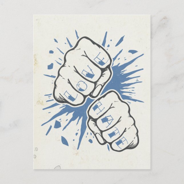 Postal Amor Vs Odio (Anverso)