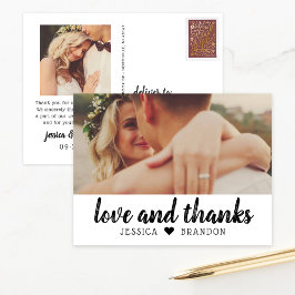 Postal Amor y agradecimiento a la Boda Black Rustic Scrip