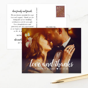 Postal Amor y agradecimiento al Boda Script.