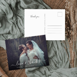 Postal Amor y agradecimiento Boda Foto superpuesta