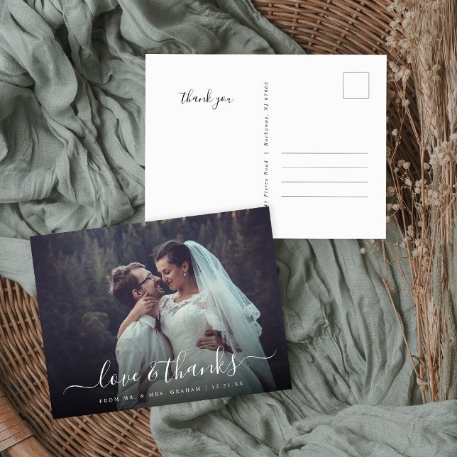 Postal Amor y agradecimiento Boda Foto superpuesta (Subido por el creador)
