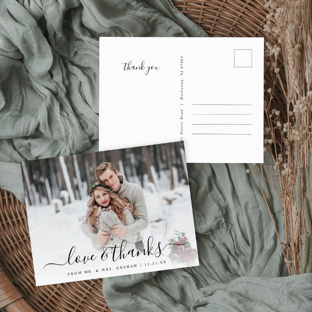 Postal Amor y agradecimiento Boda Foto superpuesta (Subido por el creador)