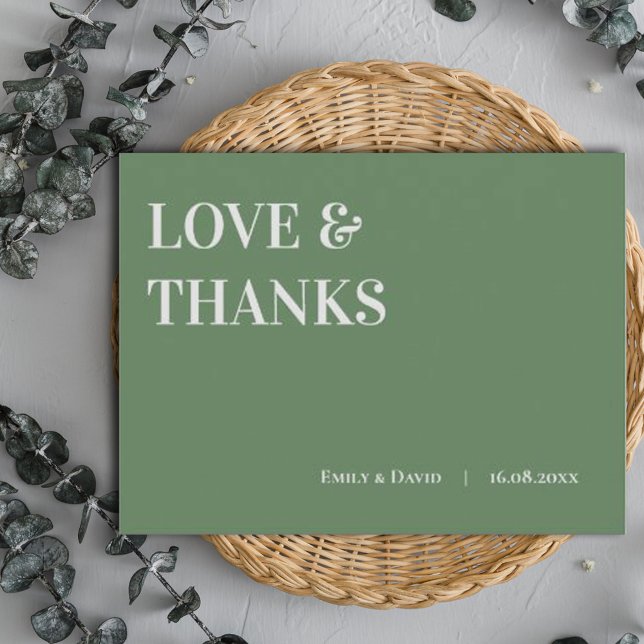 Postal Amor y Agradecimiento Contemporáneo para Boda en V (Subido por el creador)