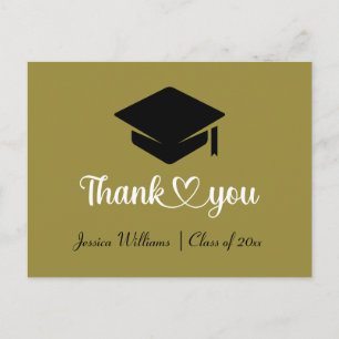 Postal Amor y agradecimiento de graduación Gracias Corazó