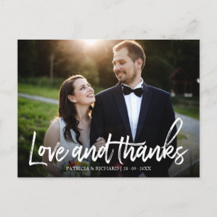 Postal Amor Y Agradecimiento Estiloso Fotografía De Agrad