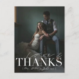 Postal Amor y agradecimiento modernos | Boda Gracias Foto