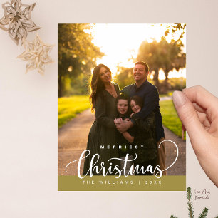 Postal Amor y Alegría, Feliz Navidad Foto Familiar