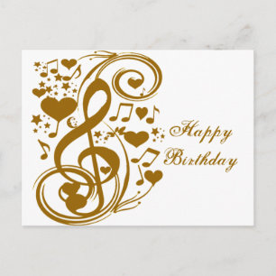 Postal Amor y alegría - Oro_