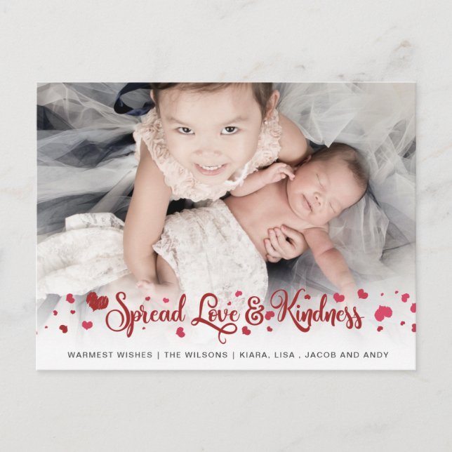 Postal Amor y amabilidad extendidos Día de San Valentín d (Anverso)