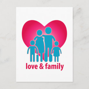 Postal Amor y familia