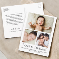 Amor y Gracias Bebé Foto Anuncio de nacimiento