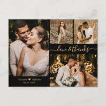 Amor y gracias Boda Black Gold Gracias